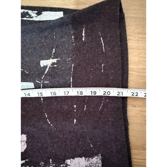 Laundry by Shelli Segal Skirt M Gray Acrylic Metallic Abstract Print Made in USA - Picture 7 of 9